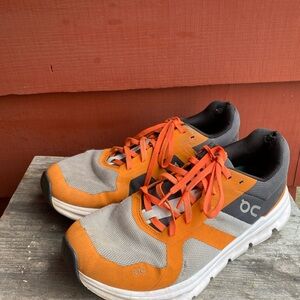 On Cloudrunner Frost/Turmeric Men’s Orange Gray Athletic Sneakers Size M8